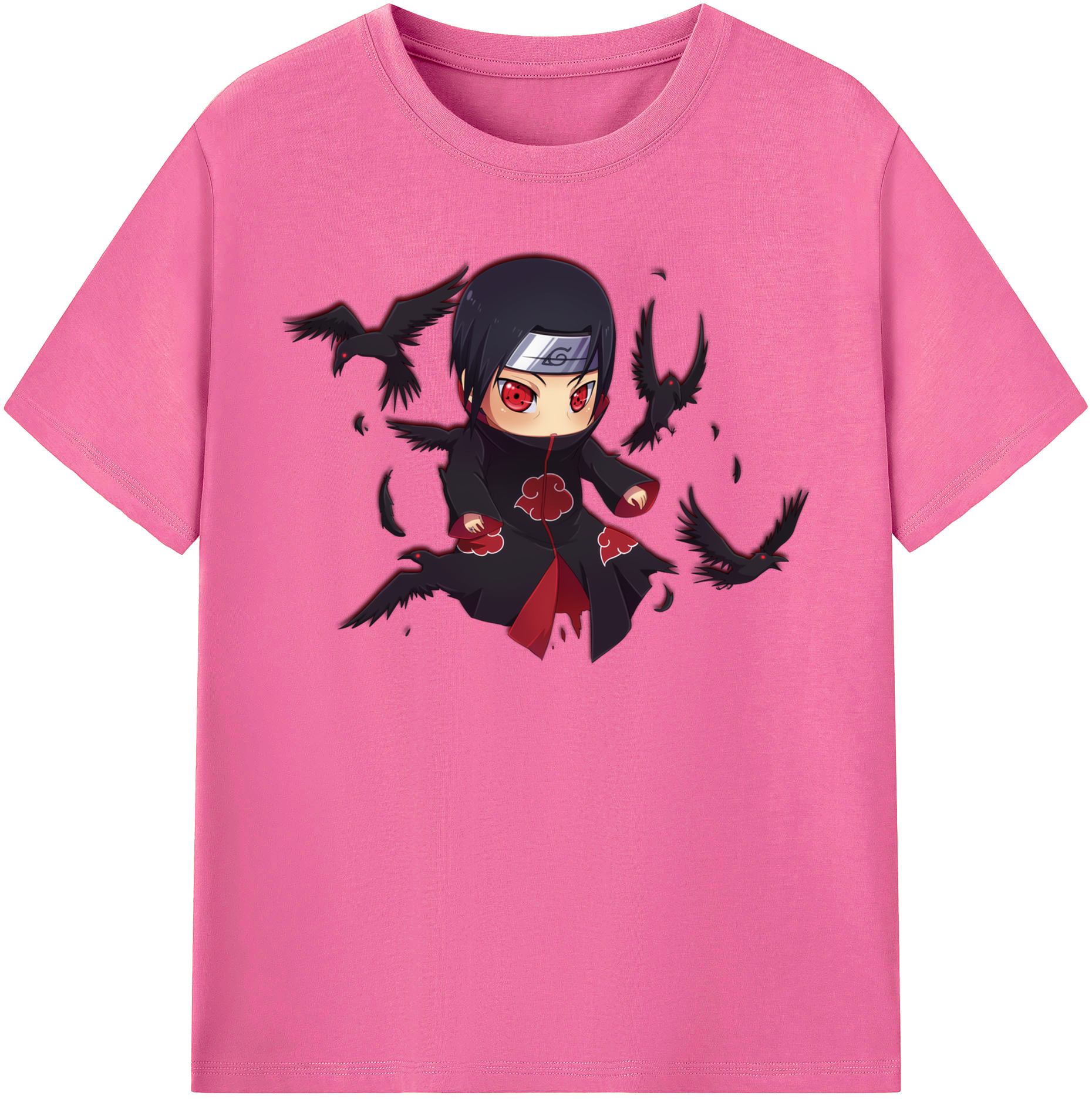 （画像用） NARUTO -ナルト- うちは イタチ Uchiha Itachi レディースカジュアルプリントTシャツ（綿100％）